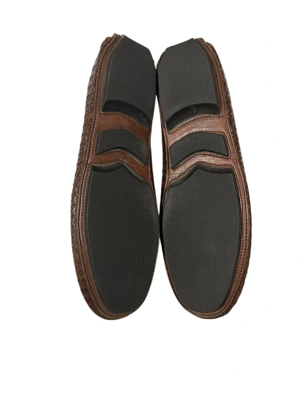 Martin Dingman Men's Brown Woven Leather Loafers Made in Italy size 10.5